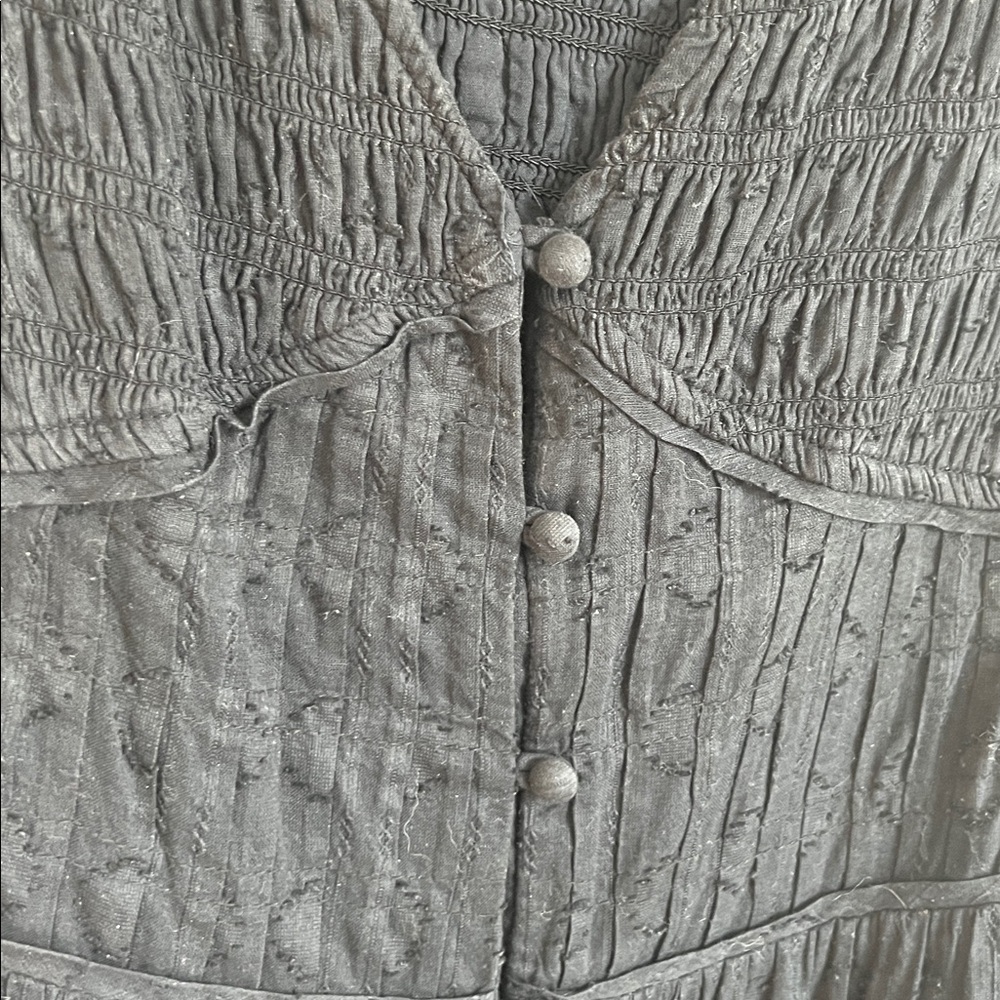 🕶️Anthropologie Black Peregrine Mini Dress Lined Pockets XL - Picture 6 of 8